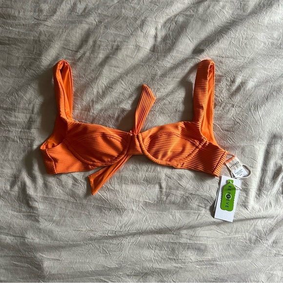 L*Space Eco Chic Repreve® Nikita Bikini Top Orange Small NWT - Picture 3 of 6